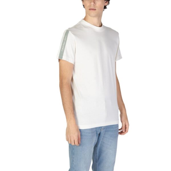 Calvin Klein Jeans Beige Cotton T-Shirt – Image 4