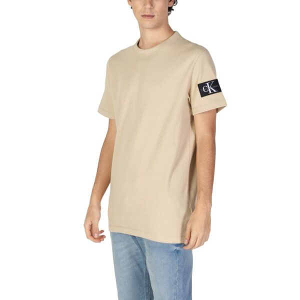 Calvin Klein Jeans Beige Cotton T-Shirt – Image 3