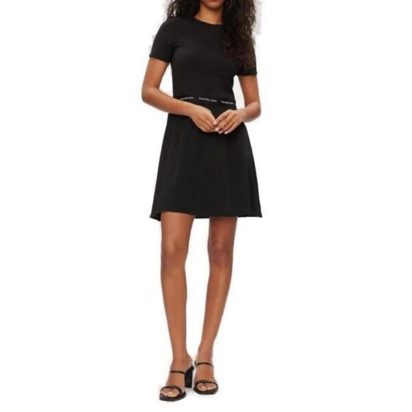 Calvin Klein Jeans Black Viscose Dress – Image 3