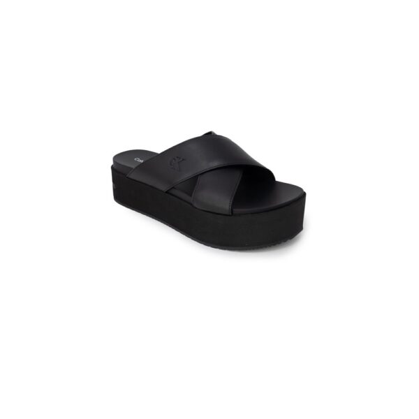 Calvin Klein Jeans Black Leather Sandal – Image 2