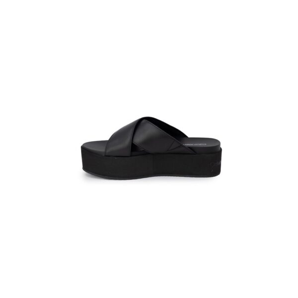 Calvin Klein Jeans Black Leather Sandal – Image 3