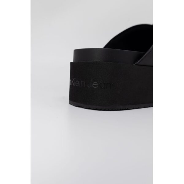 Calvin Klein Jeans Black Leather Sandal – Image 5