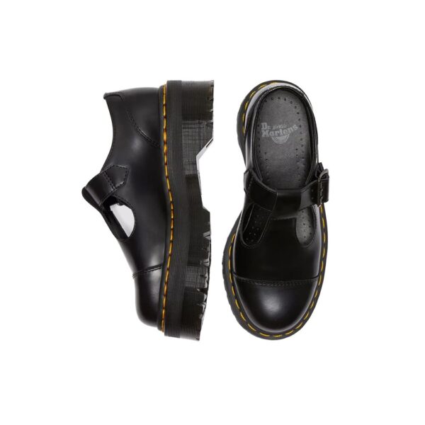 Dr. Martens Black Leather Flat Shoe – Image 3