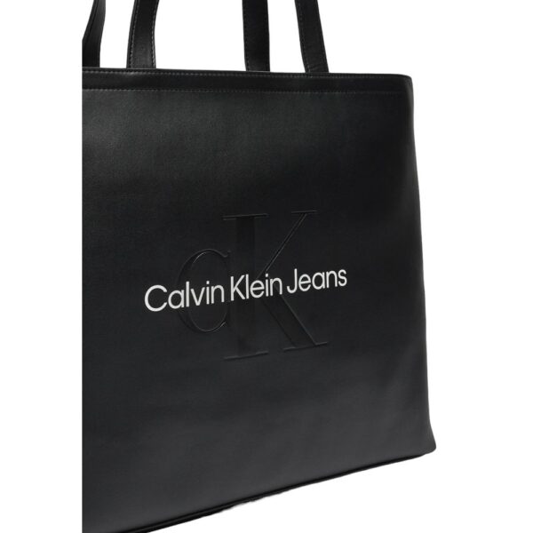 Calvin Klein Jeans Black And White Polyethylene Handbag – Image 2