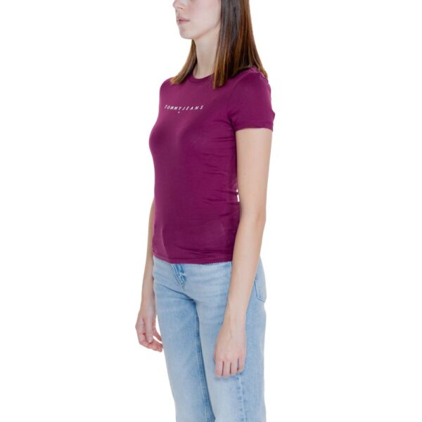 Tommy Hilfiger Jeans Purple Cotton Tops & T-Shirt – Image 3