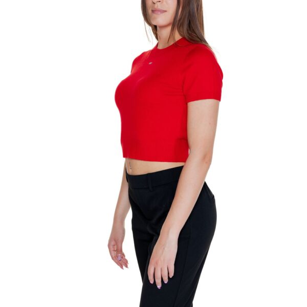 Tommy Hilfiger Jeans Red Organic Cotton Tops & T-Shirt – Image 3