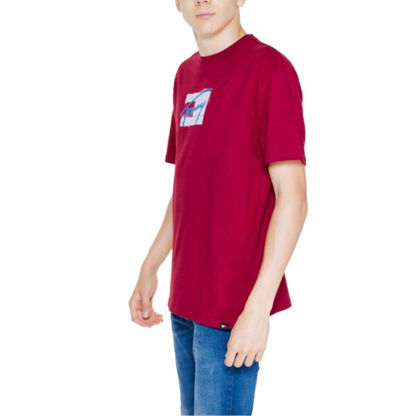 Tommy Hilfiger Jeans Bordeaux Cotton Rigenerato T-Shirt – Image 3