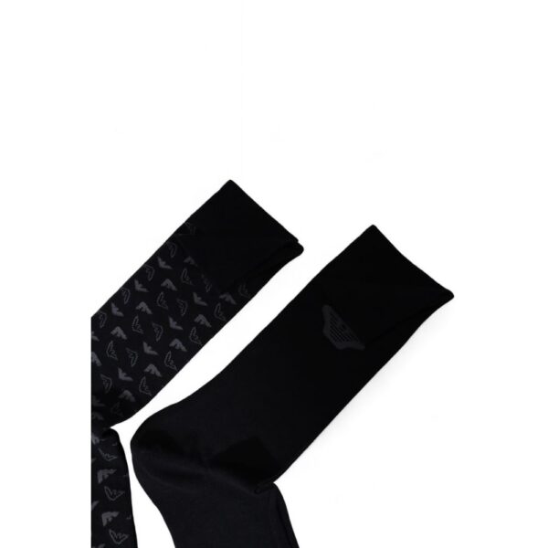 Emporio Armani Underwear Black Cotton Sock – Image 3