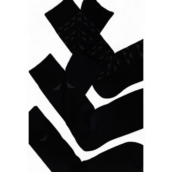 Emporio Armani Underwear Black Cotton Sock – Image 3