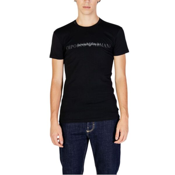 Emporio Armani Underwear Black Cotton T-Shirt – Image 2