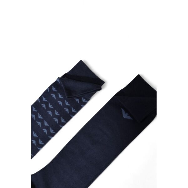 Emporio Armani Underwear Blue Cotton Sock – Image 3