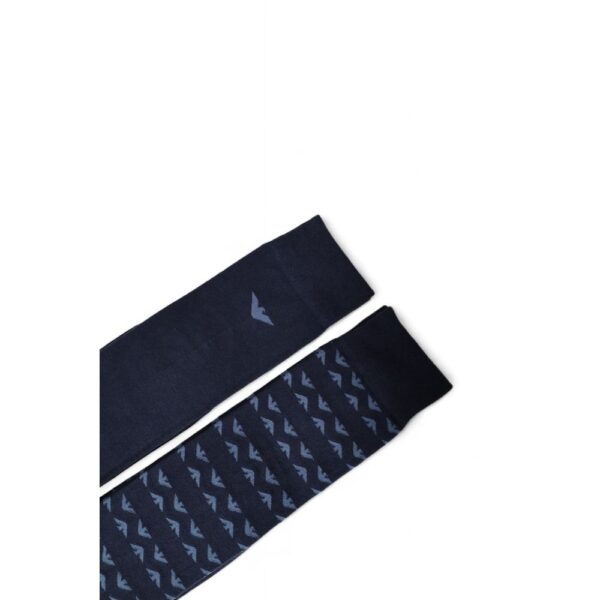 Emporio Armani Underwear Blue Cotton Sock – Image 4