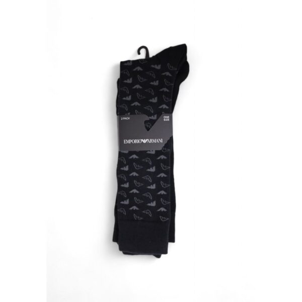 Emporio Armani Underwear Black Cotton Sock – Image 4