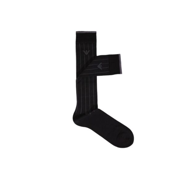 Emporio Armani Underwear Black Cotton Sock – Image 3