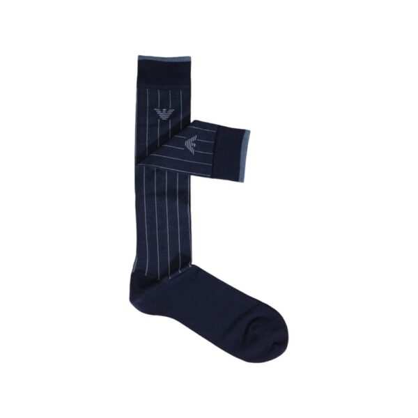 Emporio Armani Underwear Blue Cotton Sock – Image 3