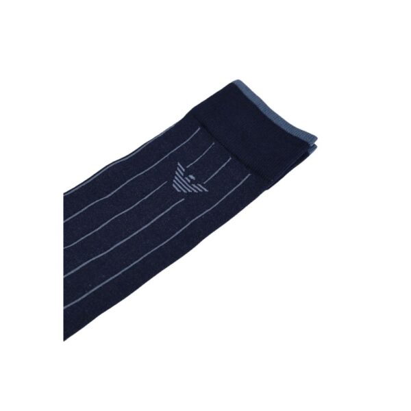 Emporio Armani Underwear Blue Cotton Sock – Image 4