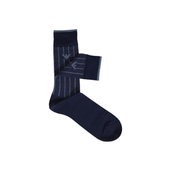 Emporio Armani Underwear Blue Cotton Sock – Image 3