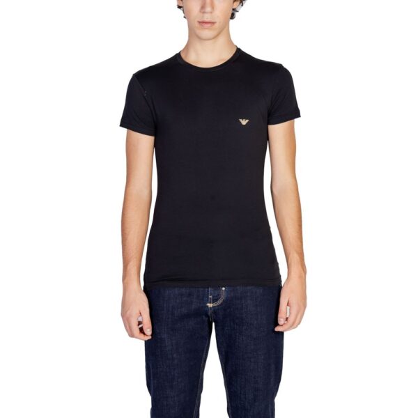 Emporio Armani Underwear Black Cotton T-Shirt – Image 2