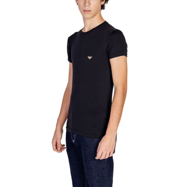 Emporio Armani Underwear Black Cotton T-Shirt – Image 3