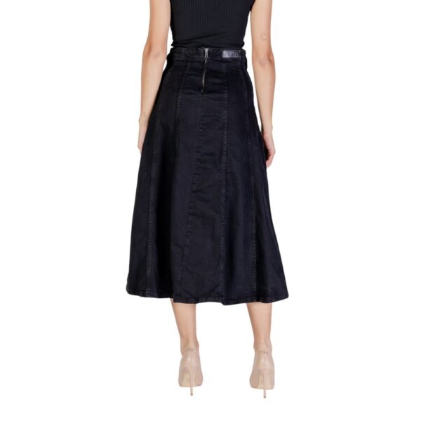 ICHI Black Cotton Skirt – Image 2