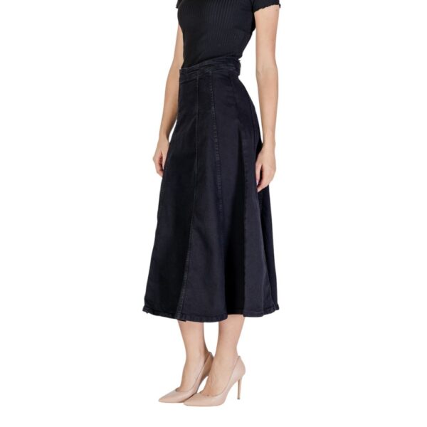 ICHI Black Cotton Skirt – Image 4