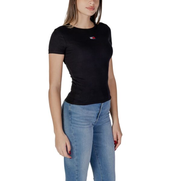 Tommy Hilfiger Jeans Black Cotton Rigenerato Tops & T-Shirt – Image 3