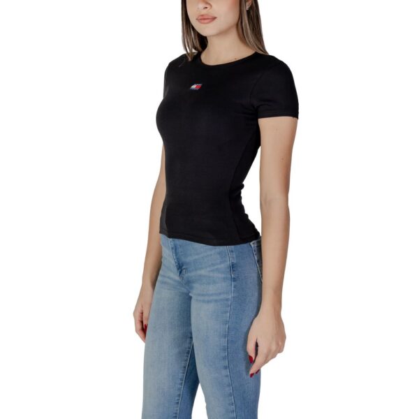 Tommy Hilfiger Jeans Black Cotton Rigenerato Tops & T-Shirt – Image 4