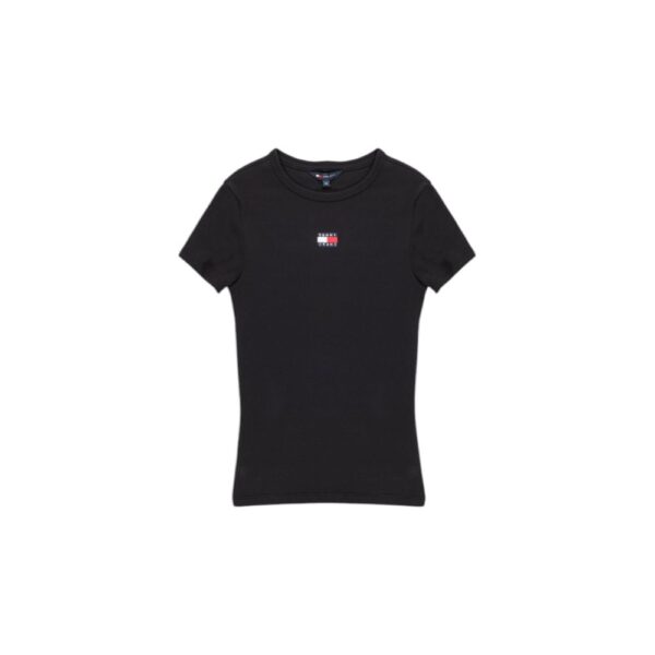 Tommy Hilfiger Jeans Black Cotton Rigenerato Tops & T-Shirt – Image 5