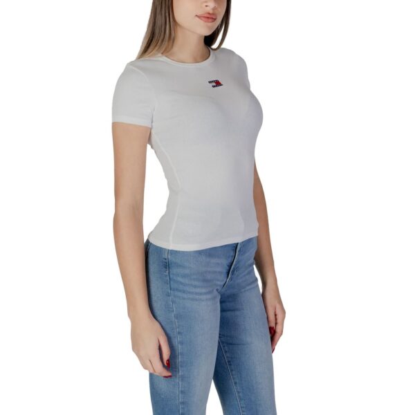 Tommy Hilfiger Jeans Cream Cotton Rigenerato Tops & T-Shirt – Image 3