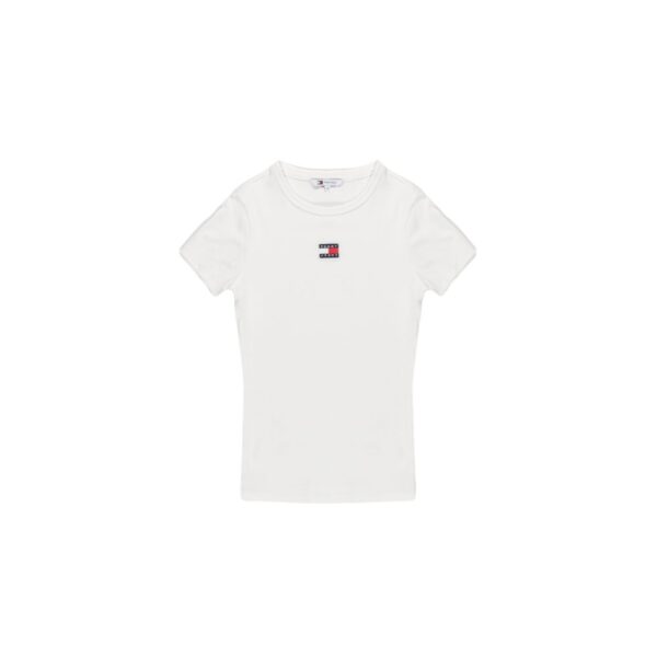 Tommy Hilfiger Jeans Cream Cotton Rigenerato Tops & T-Shirt – Image 5