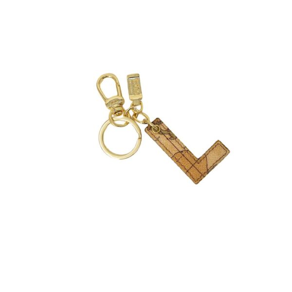 Alviero Martini Prima Classe Beige Leather Keychain – Image 2