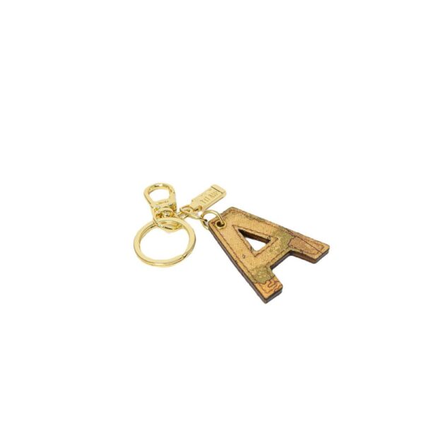 Alviero Martini Prima Classe Beige Leather Keychain – Image 2