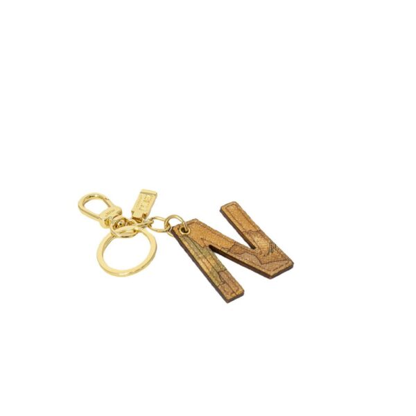 Alviero Martini Prima Classe Beige Leather Keychain – Image 2