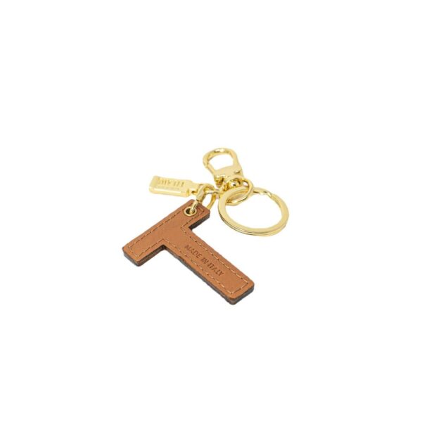 Alviero Martini Prima Classe Beige Leather Keychain – Image 2