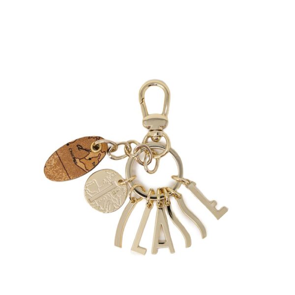 Alviero Martini Prima Classe Brown Metal Keychain – Image 2