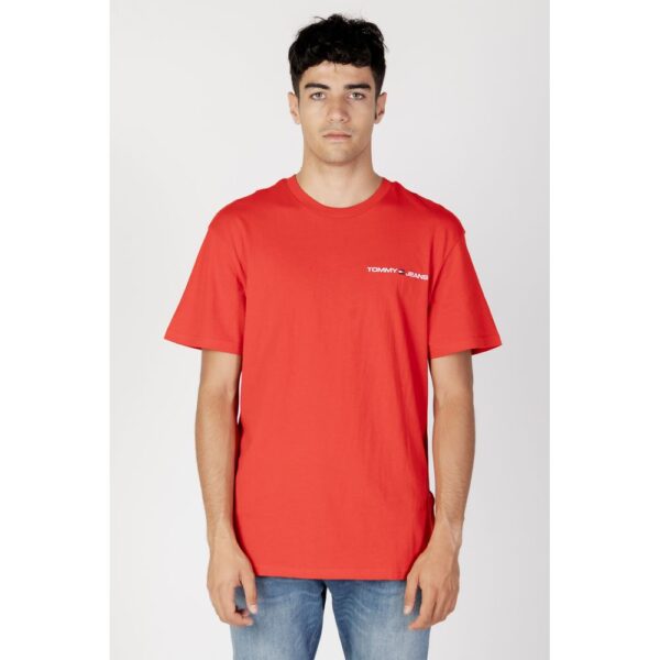 Tommy Hilfiger Jeans Red Cotton T-Shirt – Image 3