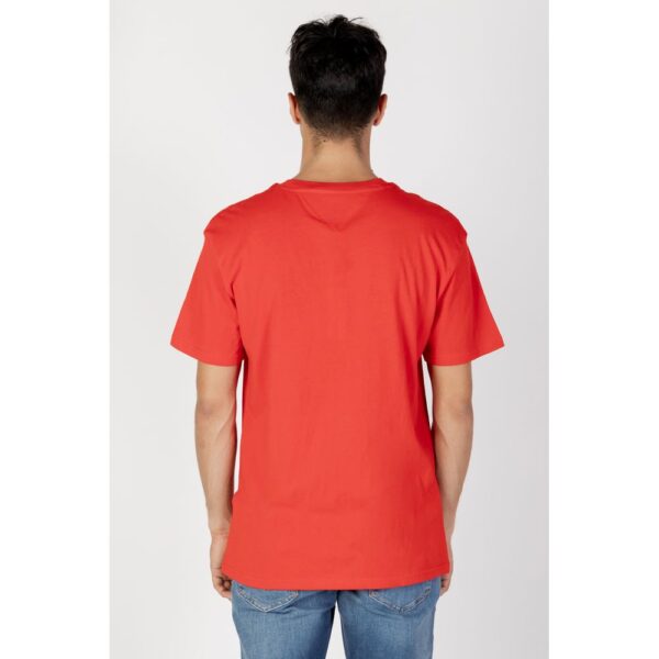 Tommy Hilfiger Jeans Red Cotton T-Shirt – Image 4