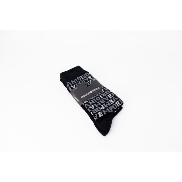 Emporio Armani Underwear Black Cotton Sock – Image 2