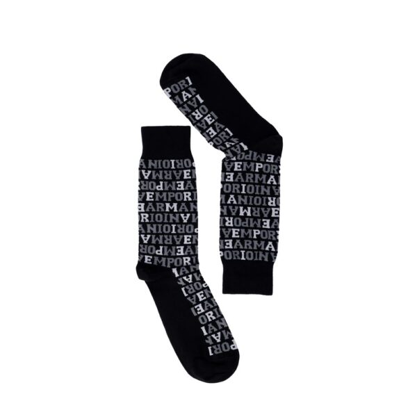 Emporio Armani Underwear Black Cotton Sock – Image 3