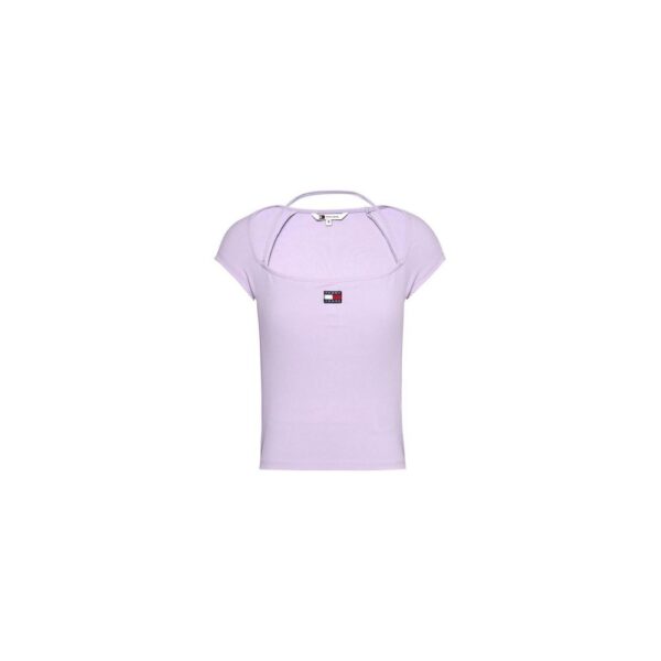 Tommy Hilfiger Jeans Purple Recycled Polyester Tops & T-Shirt – Image 5