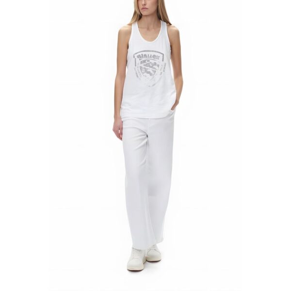 Blauer White Cotton Tops & T-Shirt – Image 2