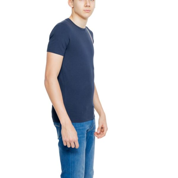 Emporio Armani Underwear Blue Cotton T-Shirt – Image 4