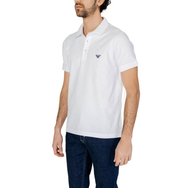 Emporio Armani Underwear White Cotton Polo Shirt – Image 3