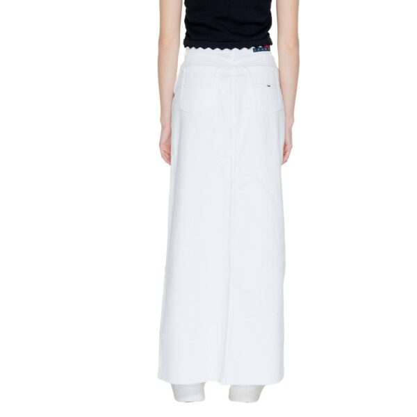 Tommy Hilfiger Jeans White Cotton Rigenerato Skirt – Image 2