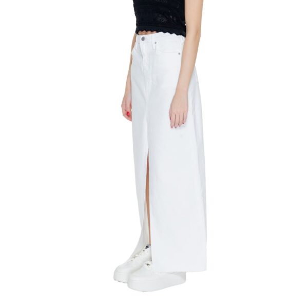 Tommy Hilfiger Jeans White Cotton Rigenerato Skirt – Image 3