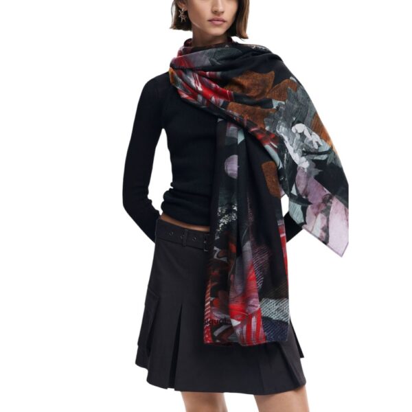 Desigual Purple Polyester Scarf – Image 4