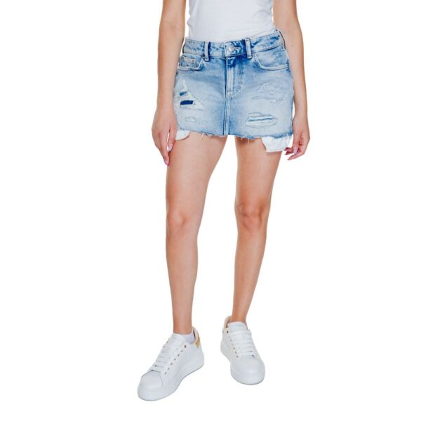 Tommy Hilfiger Jeans Light Blue Recycled Cotton Skirt – Image 5