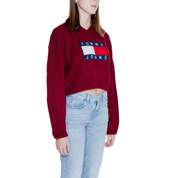 Tommy Hilfiger Jeans Bordeaux Recycled Polyester Sweater – Image 4