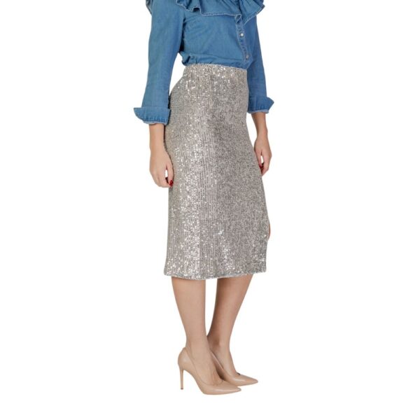 Morgan De Toi Silver Polyester Skirt – Image 3