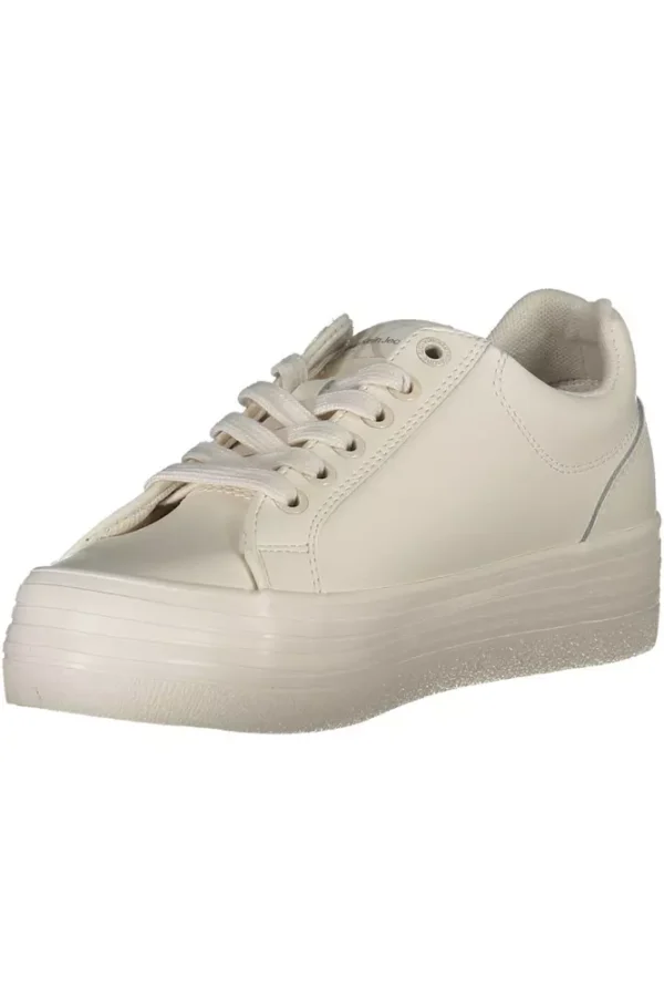 Calvin Klein White Leather Women Sneaker – Image 3